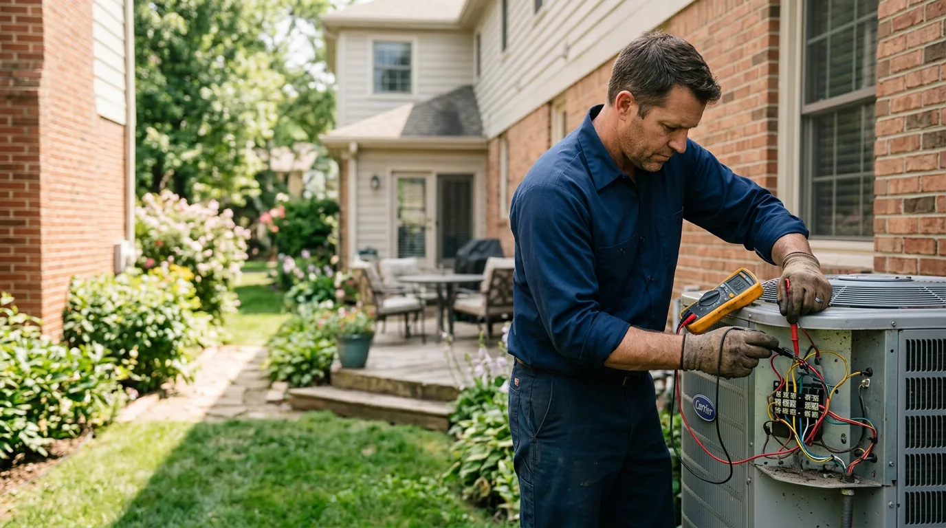 HVAC technician working near Waterford, ME
